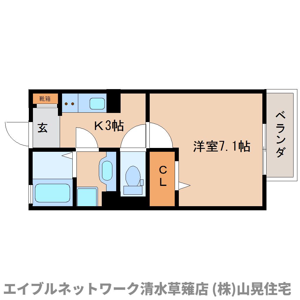 静岡市清水区吉川のマンションの間取り