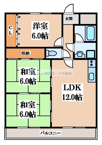 パストラル住道の間取り