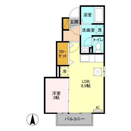 エスポワール海都 Ａの間取り