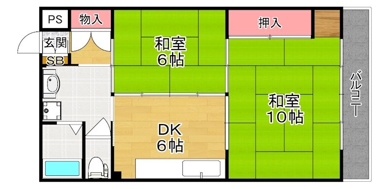 富田マンションの間取り