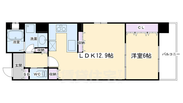 リーガル京都二条城北の間取り