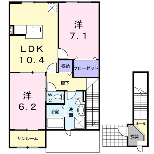 スプレンドルＢの間取り