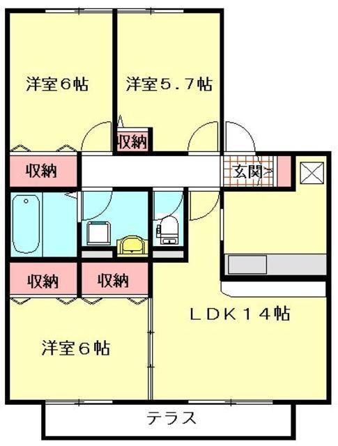 さいたま市北区日進町のアパートの間取り