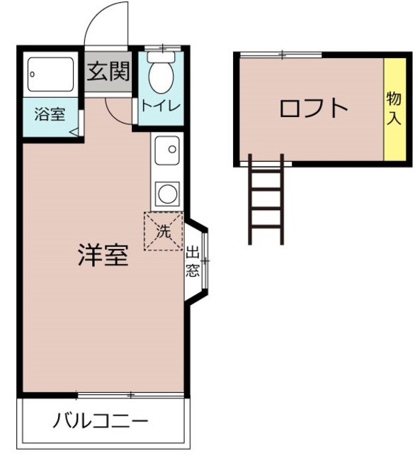 前橋市荒牧町のアパートの間取り