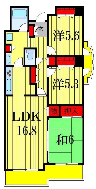 リリファ津田沼の間取り