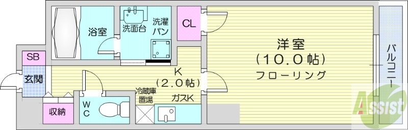 クレール北10条の間取り