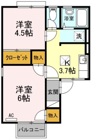 コーポ佐野 北棟の間取り