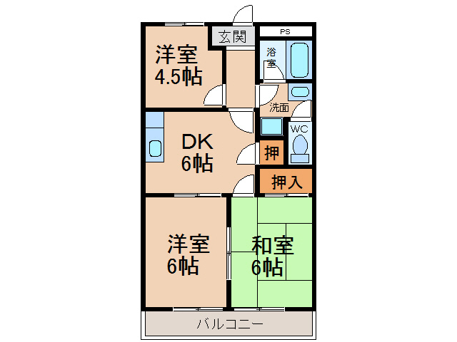 コーポ一会の間取り