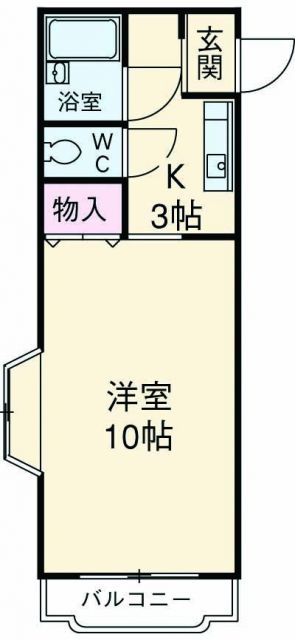 浜松市中央区広沢のマンションの間取り