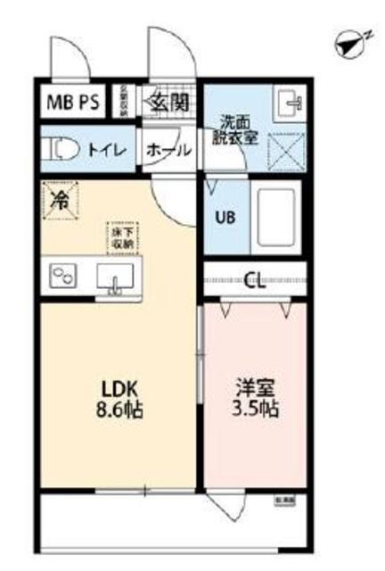 相模原市中央区高根のアパートの間取り