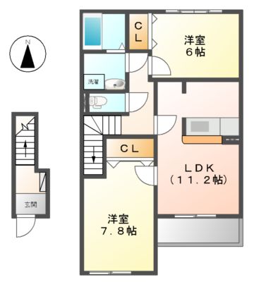 ドルチェ　MOKAの間取り