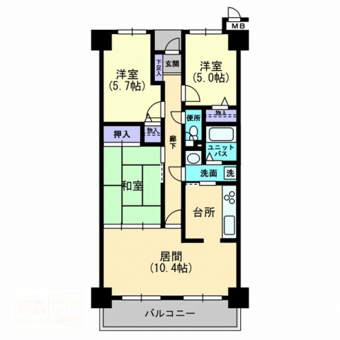 サーパス屋島の間取り