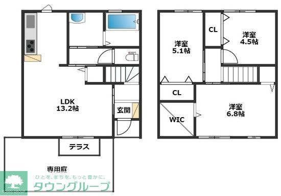 D-roomWEST彩都　壱番館の間取り