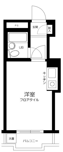 横浜市神奈川区新子安のマンションの間取り