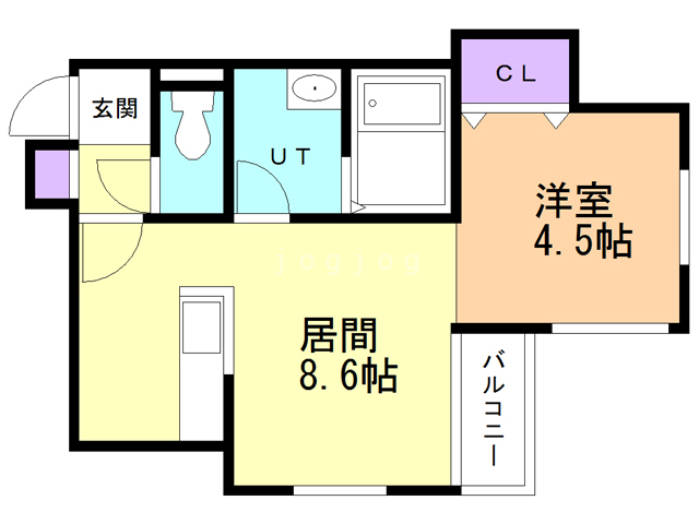 札幌市南区澄川五条のマンションの間取り