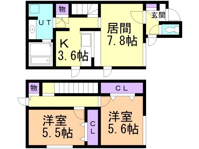 【Ｄ－ｒｏｏｍ緑ヶ丘の間取り】