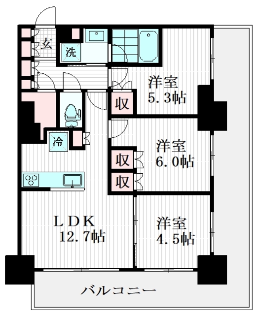 パークタワー八千代緑が丘の間取り