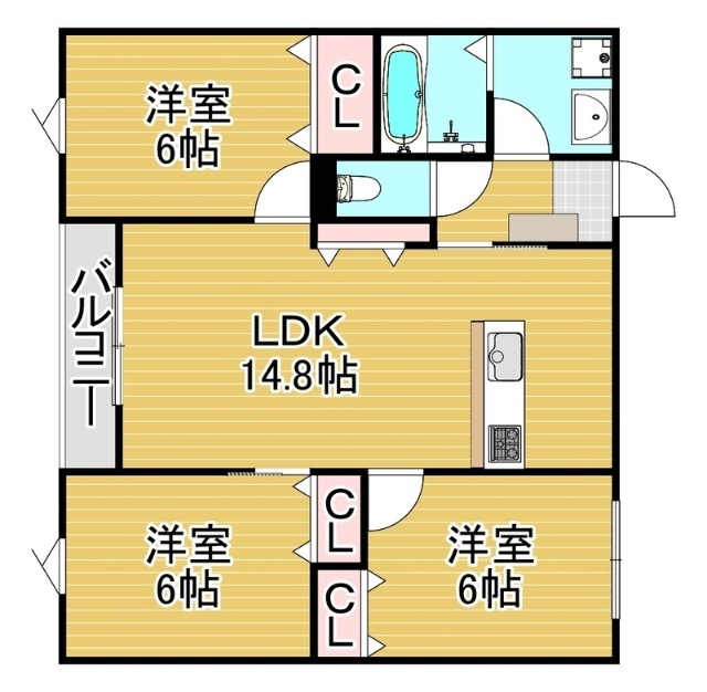 Ｔａｏｒｍｉｎａ下府の間取り