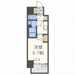 プレサンス上町台筆ヶ崎　ＮＯＲＴＨの間取り