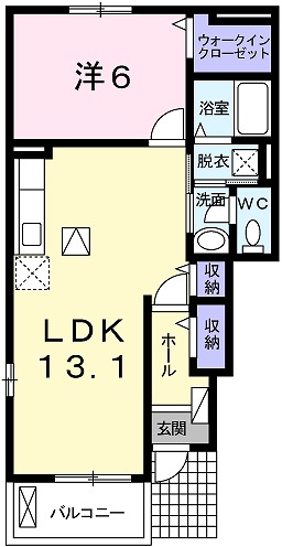 姫路市四郷町東阿保のアパートの間取り