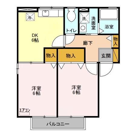 グローリー Aの間取り