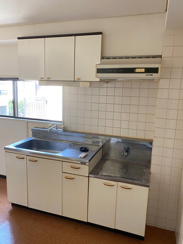 キッチン　ガスコンロ２口対応