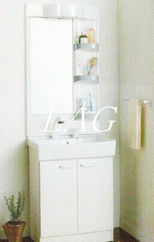 洗面設備　独立洗面台です。（同仕様設備です）