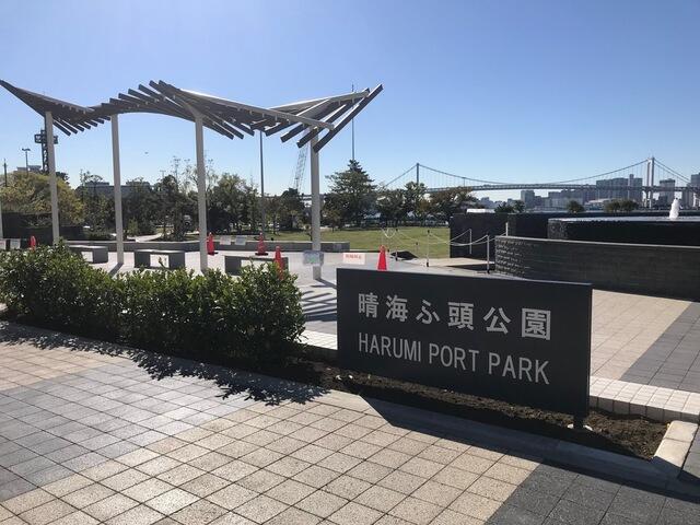眺望　晴海ふ頭公園まで266m