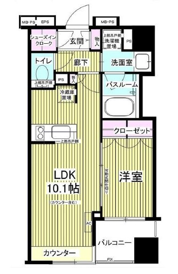 ＪＲ山手線 神田駅 徒歩2分 9階建 築15年の間取り写真