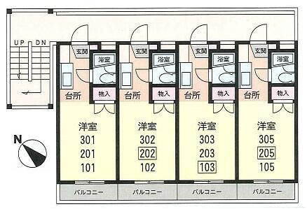 サンビレッヂ町田の間取り写真