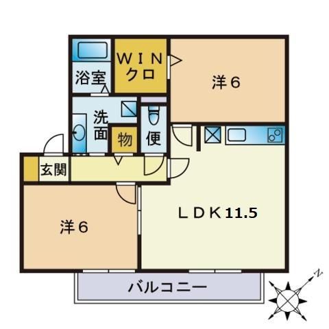 パークハイム皿山 A棟の間取り写真