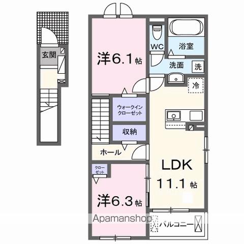 土佐くろしお鉄道阿佐線 安芸駅 徒歩5分 2階建 築2年の間取り写真