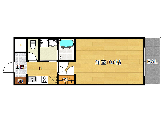 ラフェスタ天神川の間取り写真