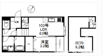 クレア多の津の間取り写真