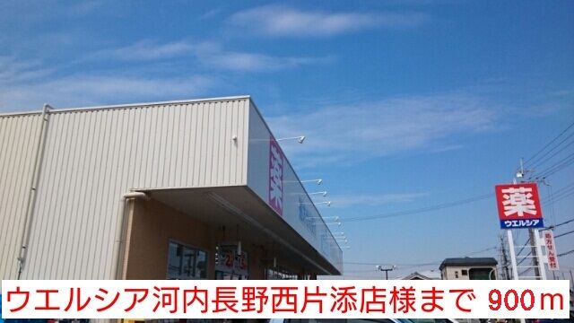 ドラックストア　ウエルシア河内長野西片添店様（ドラッグストア）まで900m