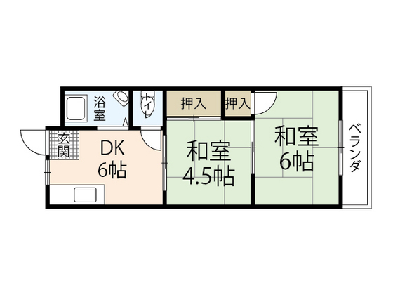 広島市東区温品のマンションの間取り