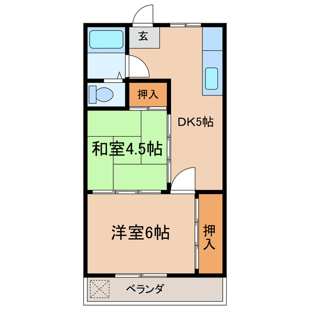 都城市前田町のマンションの間取り