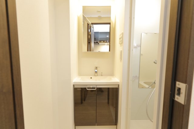 洗面設備　写真は６０２号室を掲載しています。同タイプになります。