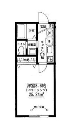 東京都目黒区自由が丘３（アパート）の賃貸物件の間取り