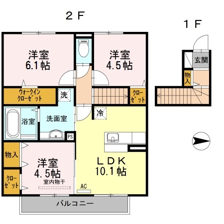 シェラタイン　A棟の間取り