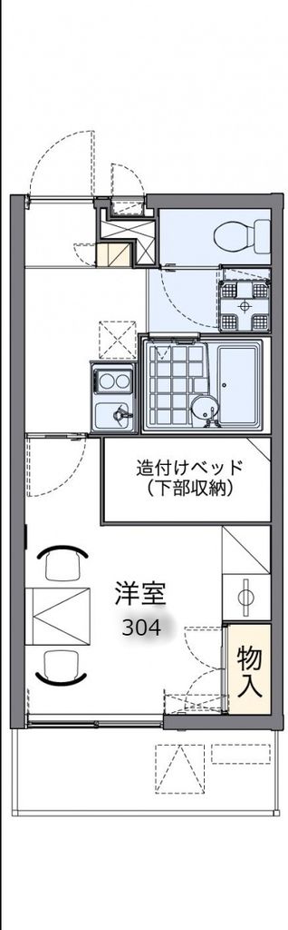 レオパレスセリオ国立の間取り