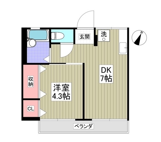 神奈川県相模原市中央区相生３（アパート）の賃貸物件の間取り