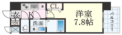 エスリード神戸三宮ノースゲートの間取り