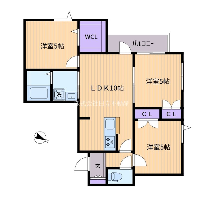 （仮称）本町6丁目メゾンの間取り