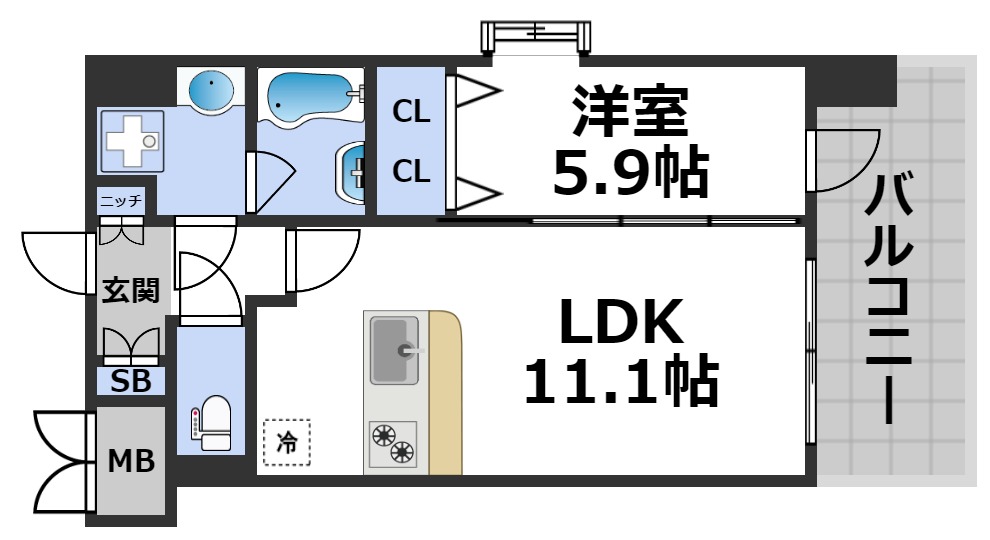 スプランディッド梅田北の間取り