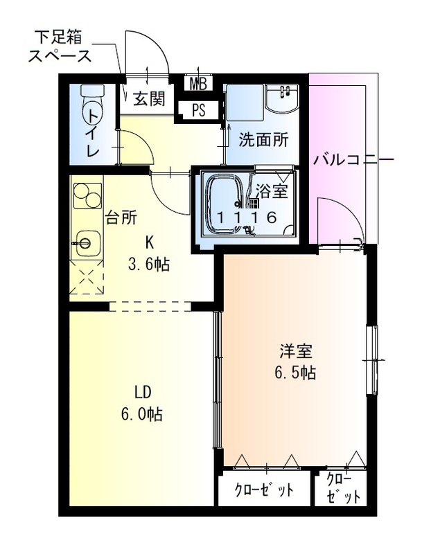 フジパレス西取石3番館の間取り