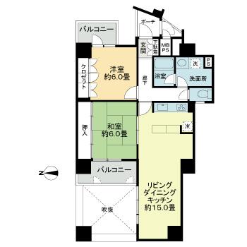 高松市観光通のマンションの間取り