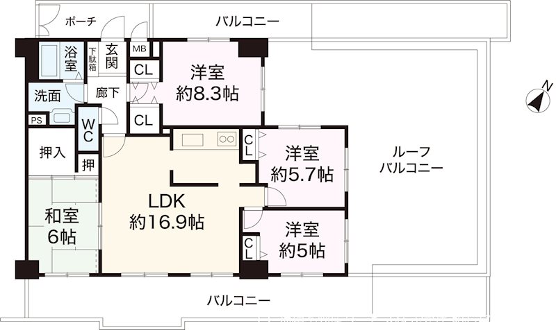 リベール明石江井ヶ島Iの間取り