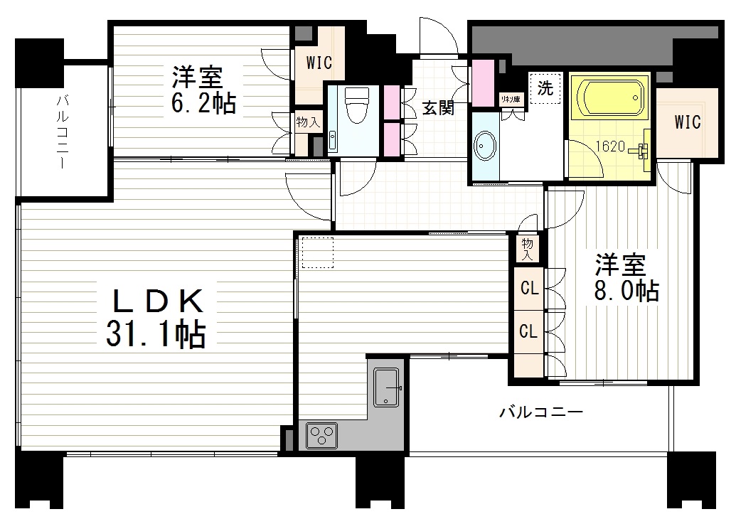 シティタワー仙台一番町レジデンスの間取り