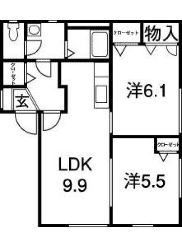 ディアス中沢の間取り